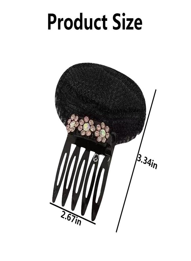 IPEWOEF 6Pcs Rhinestone Flower Hair Volumizing Clips with Sponge Inserts for Puffy, Voluminous Hairstyles | Invisible Hair Pads, Clips & Cushion Hairpins - Image 2